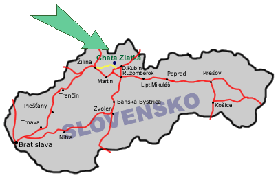 Mapa chata Zlatka